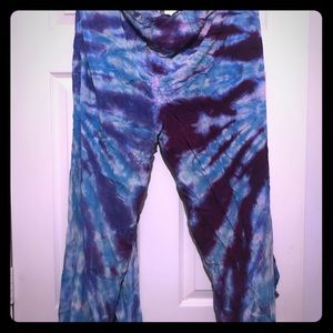 Beautifully Tie Dyed Flowy Adjustable Pants